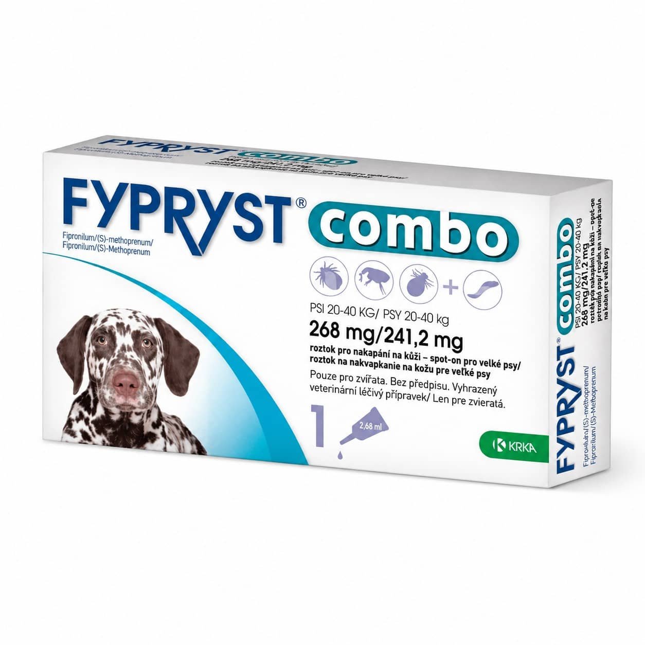 Fypryst Combo pretblusu un pretērču pilieni suņiem 20–40 kg 268/241.2 mg N1