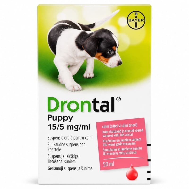 Drontal Junior attārpošanas suspensija kucēniem 50 ml