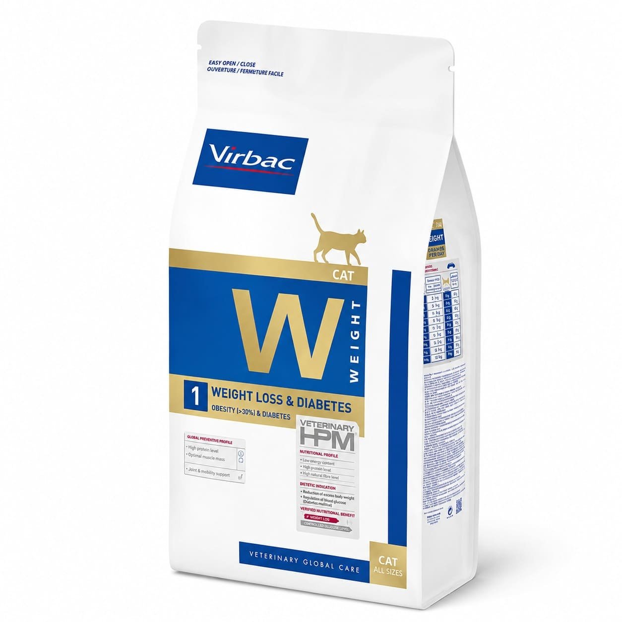 Virbac Weight Loss & Diabetes 1 veterinārā kaķu barība diabētam 7 kg