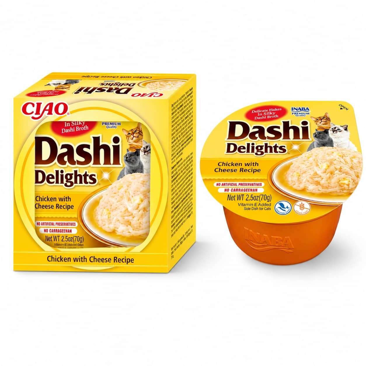 Dashi Delights Chicken & Cheese konservi kaķiem ar vistu un sieru buljonā 70 g