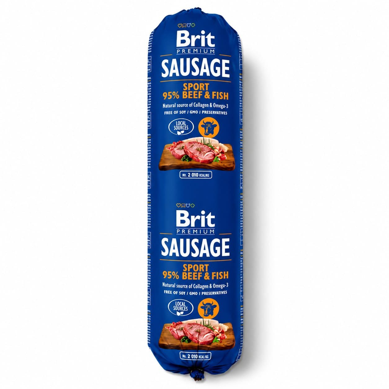 Brit Premium Sausage Beef & Fish Sport konservi suņiem ar liellopu gaļu un zivīm 800 g