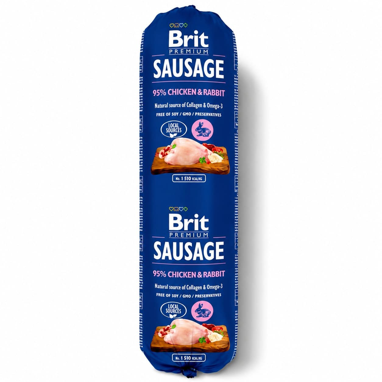 Brit Premium Sausage Chicken & Rabbit konservi suņiem ar vistu un trusi 800 g