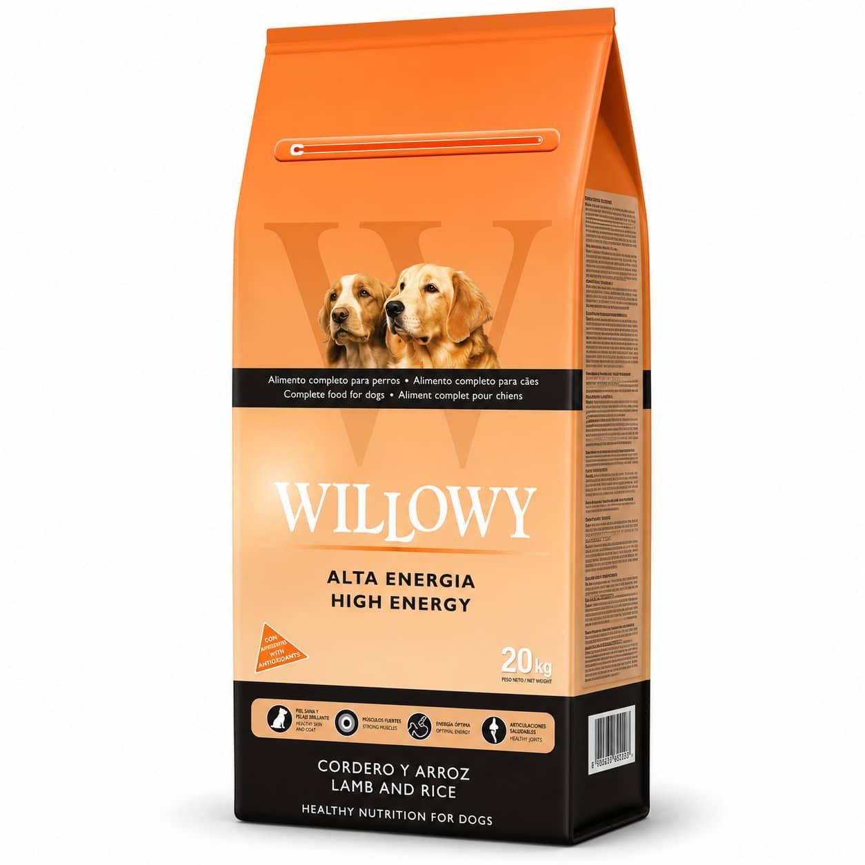 Willowy Dog High Energy suņu barība ar jēru un rīsiem 20 kg