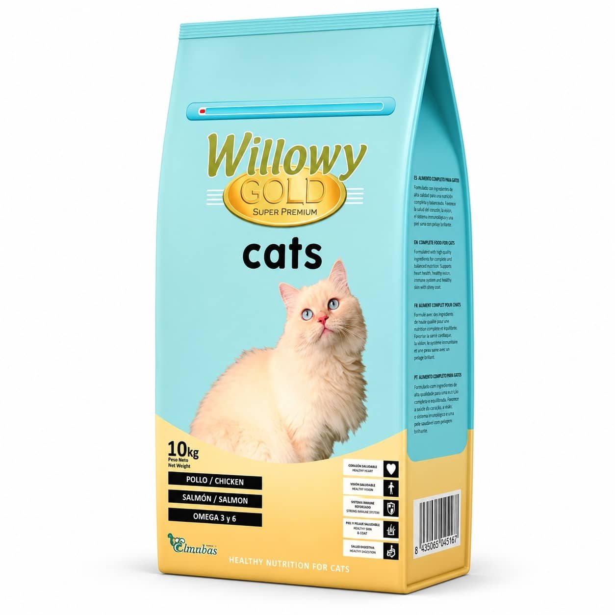 Willowy Gold Cat Adult kaķu barība ar vistu un zivīm 10 kg