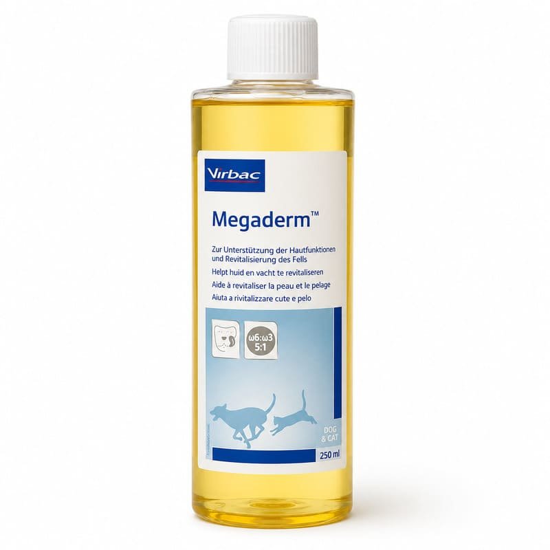 Virbac Megaderm Omega eļļa ādai un apmatojumam suņiem un kaķiem 250 ml