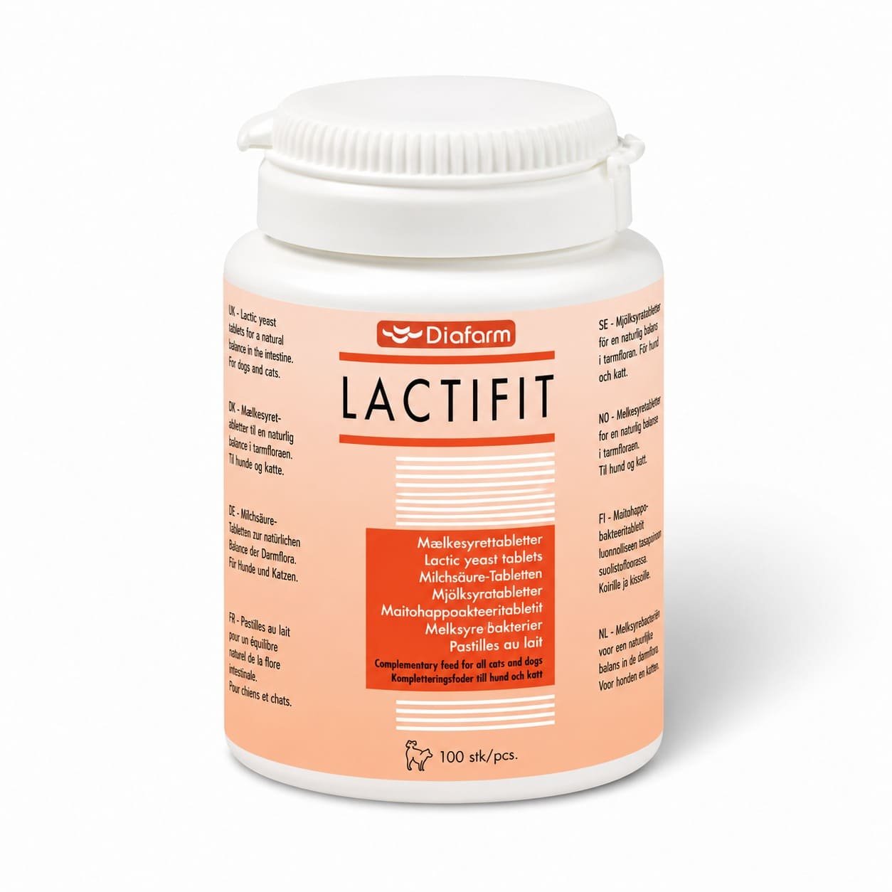 Diafarm Lactifit B grupas vitamīni tabletes kaķiem ādai un apmatojumam N100