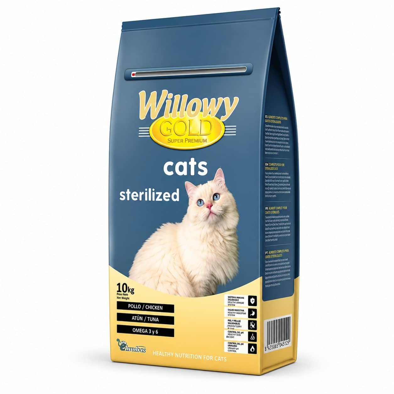 Willowy Gold Cat Sterilised kaķu barība ar vistu un tunci 10 kg