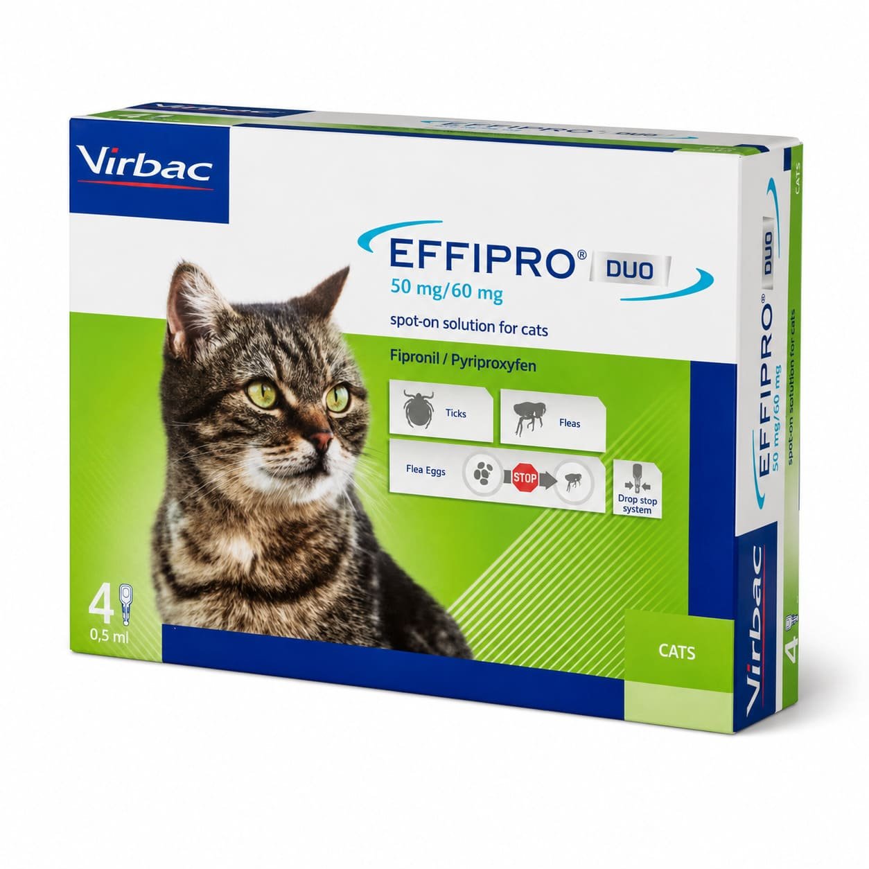 Effipro Duo pretblusu pilieni kaķiem 50/60 mg N4