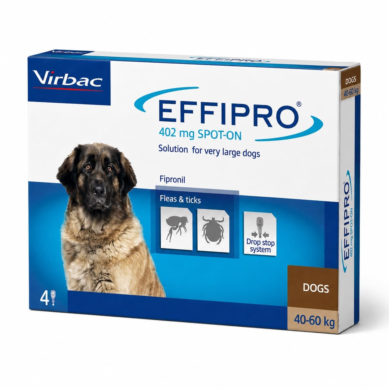 Effipro pretblusu un pretērču pilieni suņiem 40–60 kg 402 mg N4