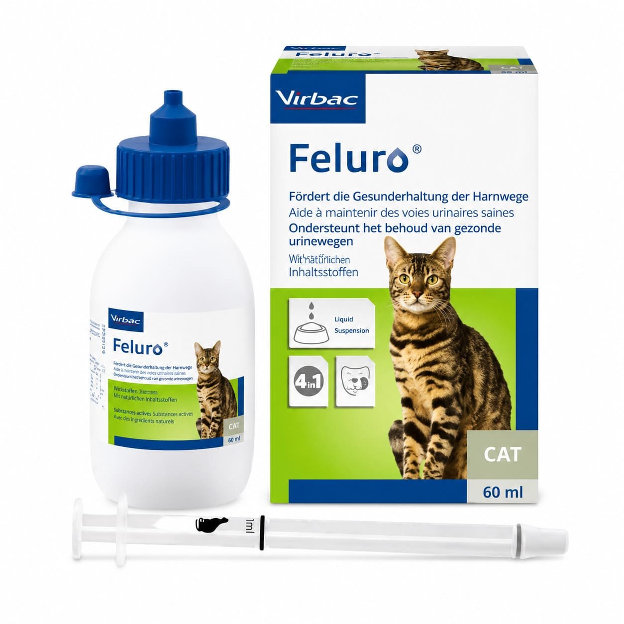 Virbac Feluro suspensija urīnceļiem kaķiem 60 ml