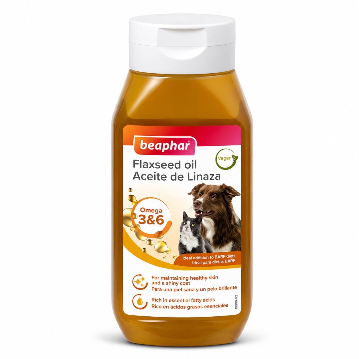 Beaphar Flaxseed Oil linsēklu eļļa suņiem un kaķiem ādai un apmatojumam 430 ml