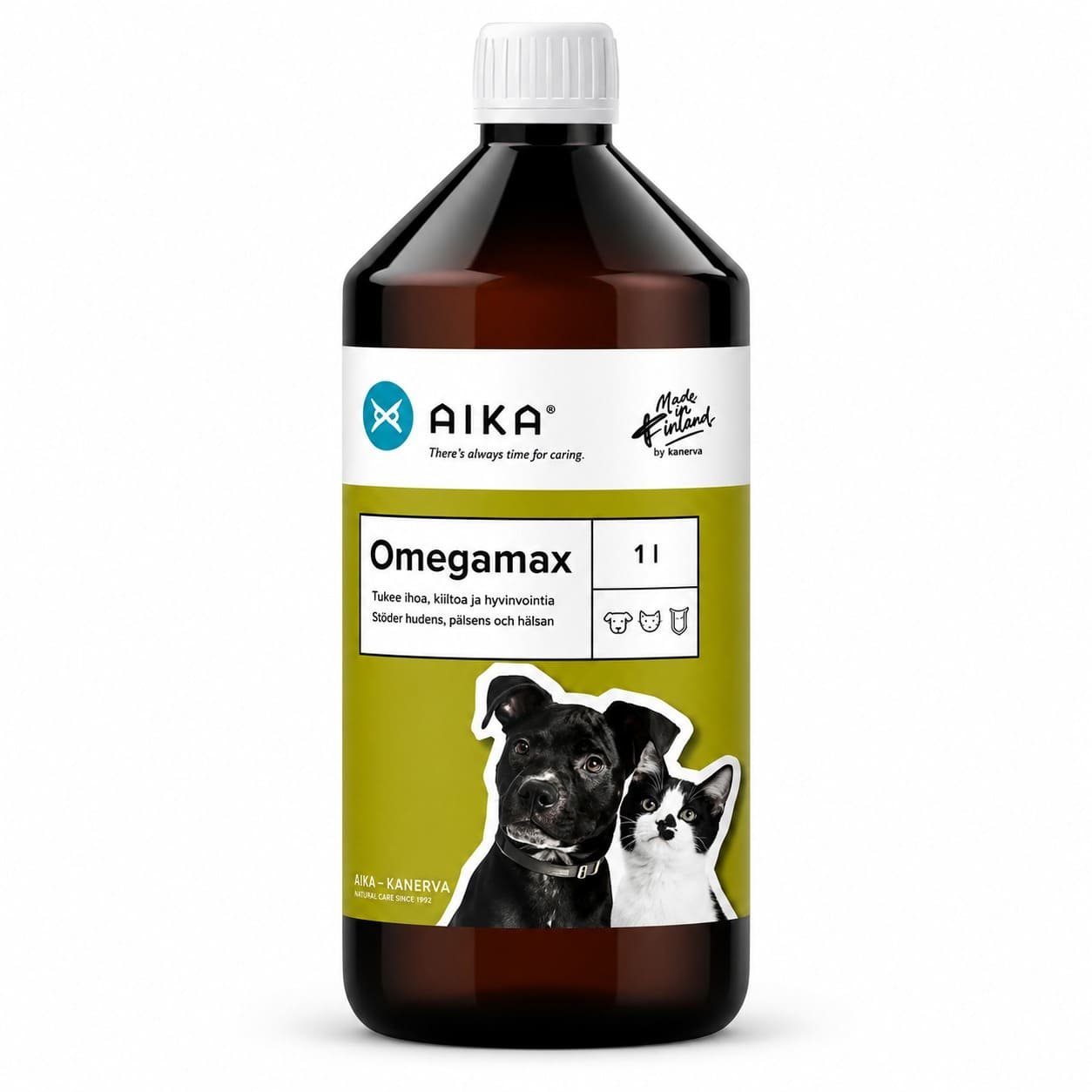 Aika Omegamax laša eļļa ādai un apmatojumam suņiem un kaķiem 1 l