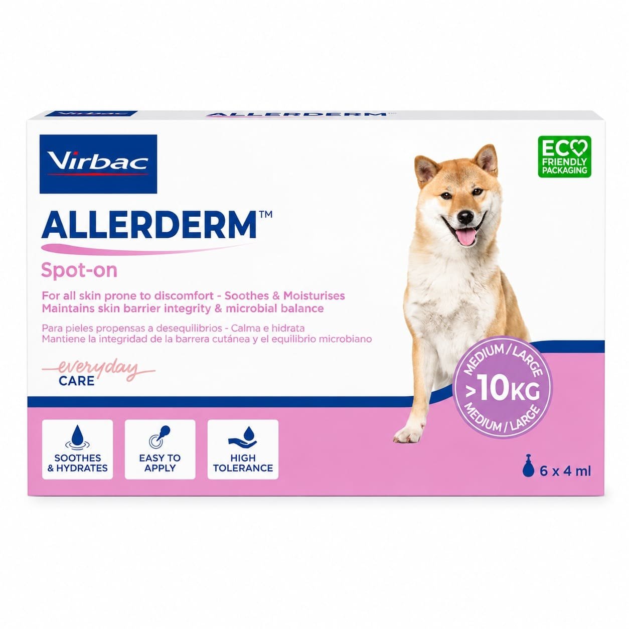 Virbac Allerderm Spot-On emulsija ādas kopšanai suņiem un kaķiem virs 10 kg 4 ml N6