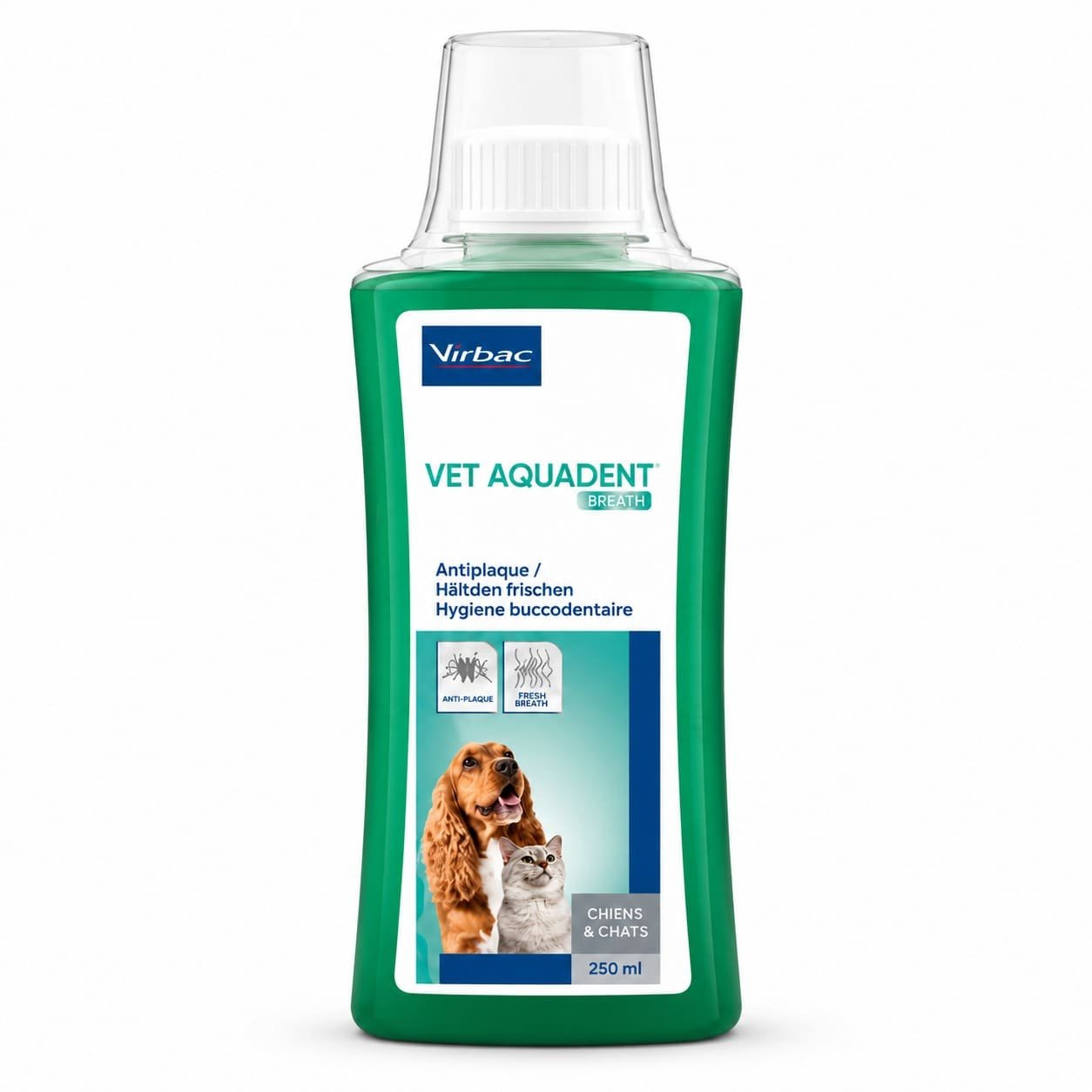 Virbac Aquadent zobu šķīdums suņiem un kaķiem 250 ml