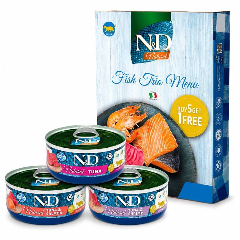 Farmina N&D Fish Trio konservi kaķiem ar zivīm 70 g N6