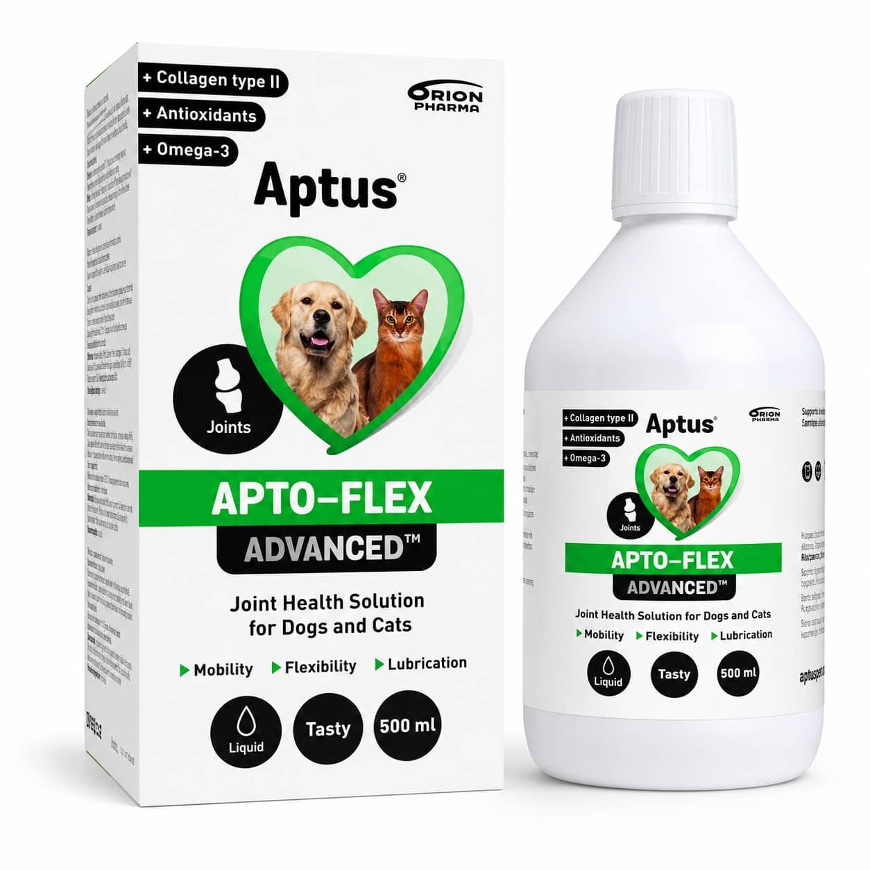 Aptus Apto-Flex Advanced sīrups locītavām suņiem un kaķiem 500 ml