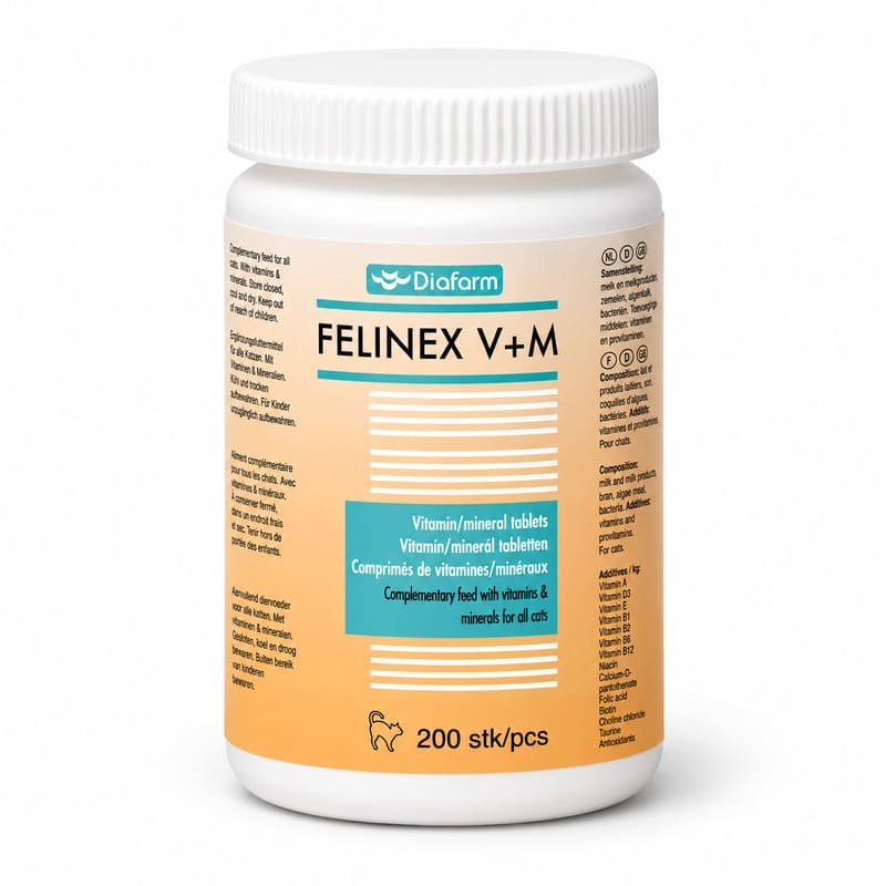 Diafarm Felinex vitamīni un minerālvielas kaķiem N200