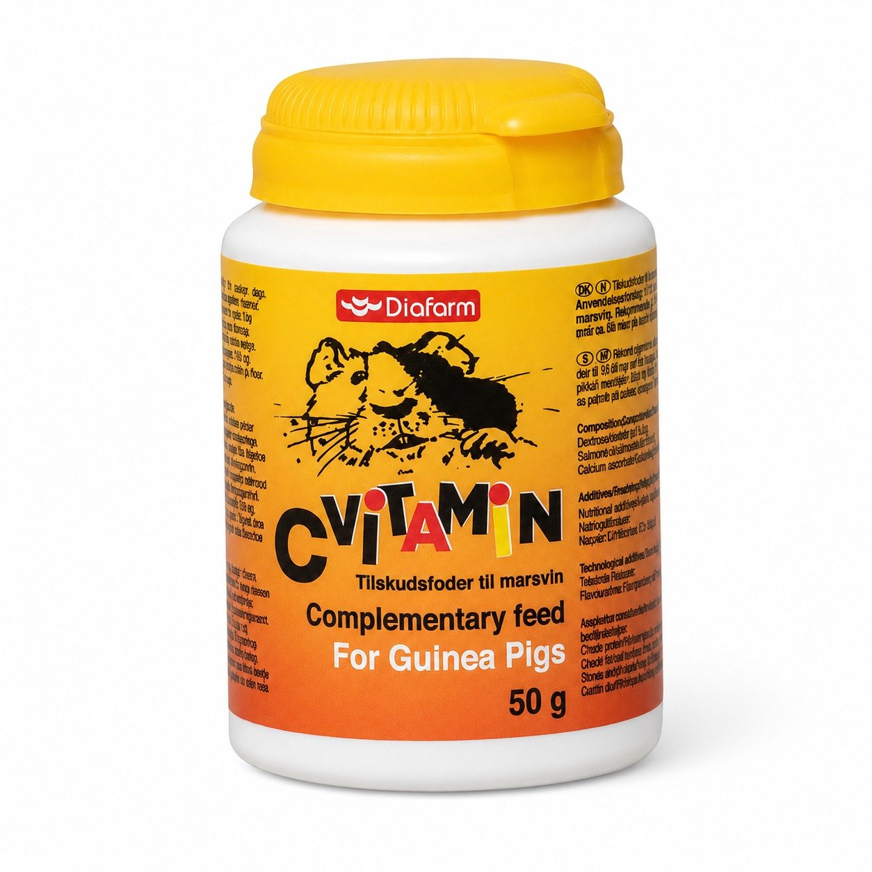 Diafarm Vitamin C Guinea Pigs C vitamīna pulveris jūrascūciņām 50 g
