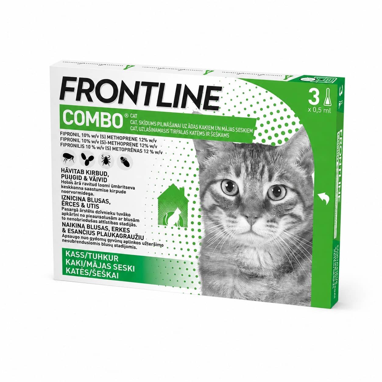 Frontline Combo pretblusu un pretērču pilieni kaķiem N3