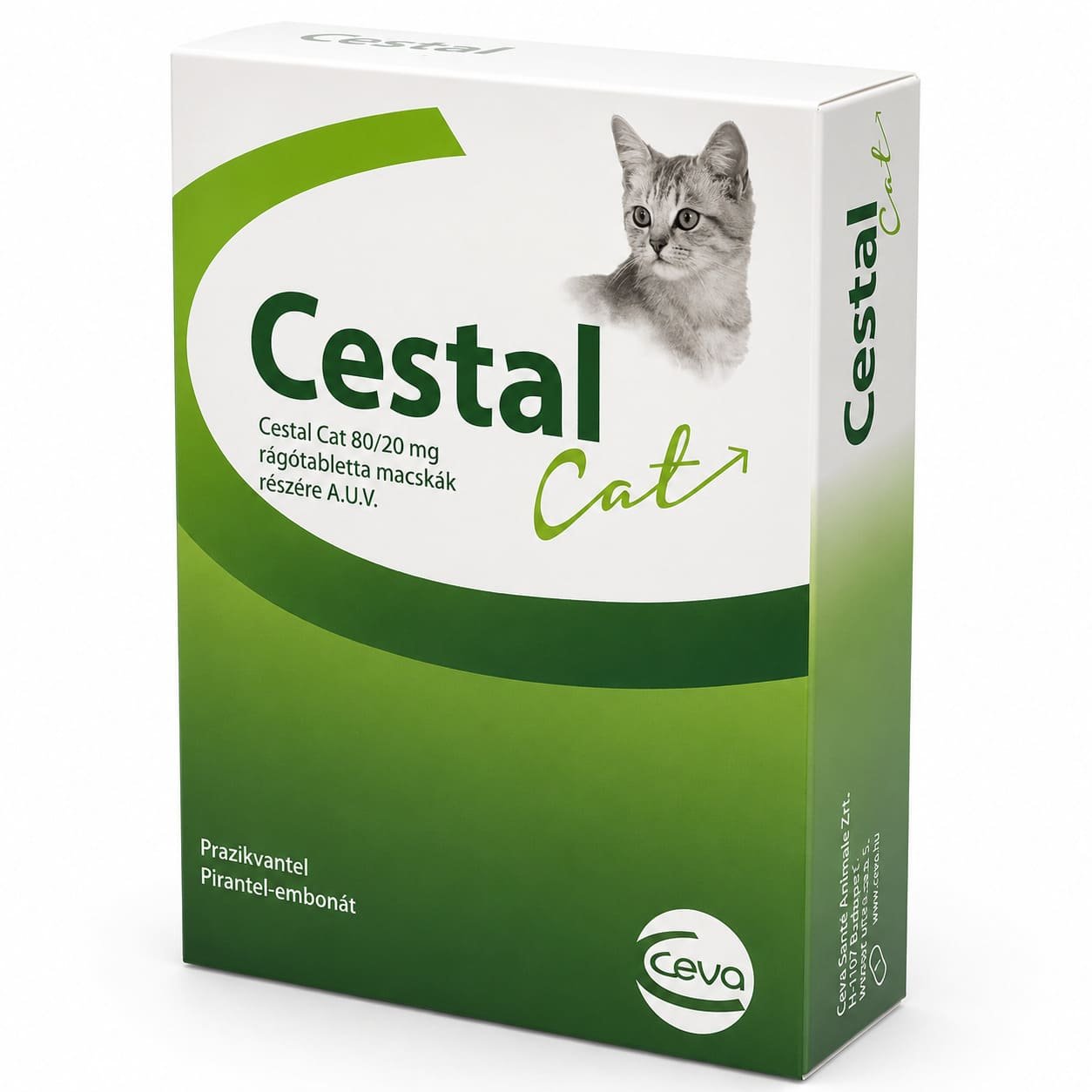 Cestal Cat tabletes kaķiem pret tārpiem 80/20 mg N8
