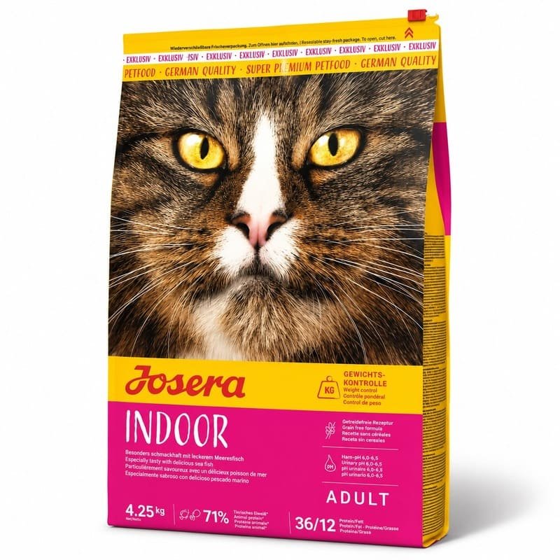 Josera Indoor Cat bezgraudu kaķu barība istabas kaķiem ar mājputnu gaļu 4.25 kg
