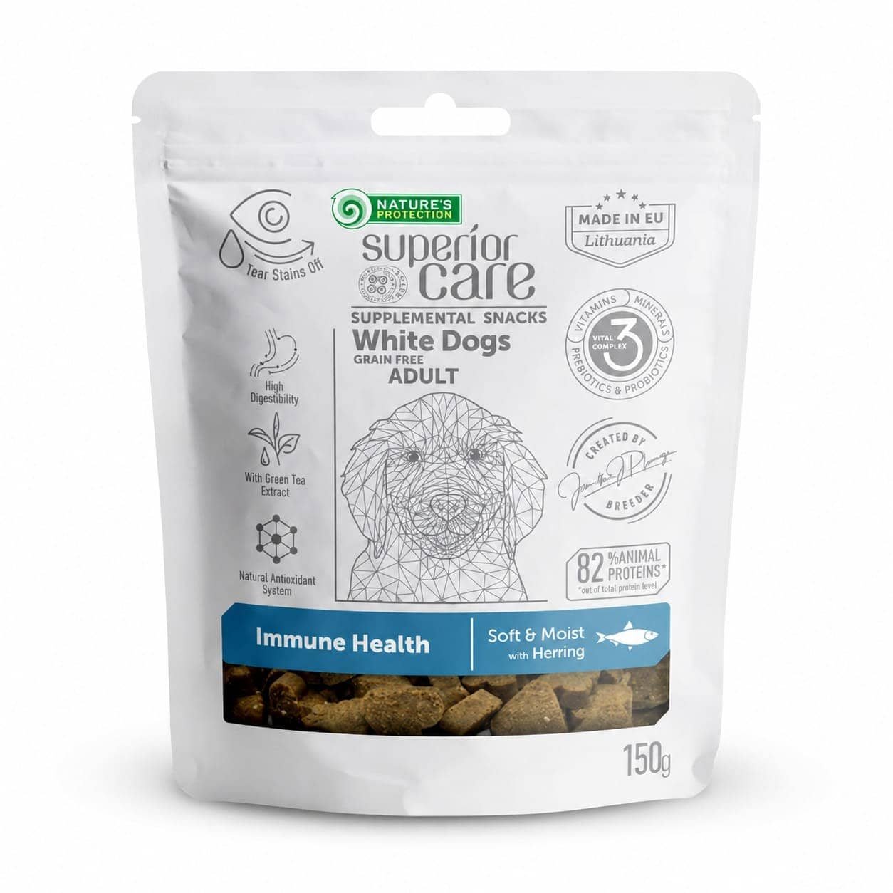Nature's Protection gardumi suņiem imunitātei ar siļķi 150 g