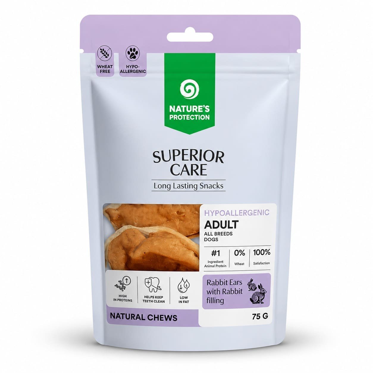 Nature's Protection truša ausis suņiem ar truša pildījumu 75 g