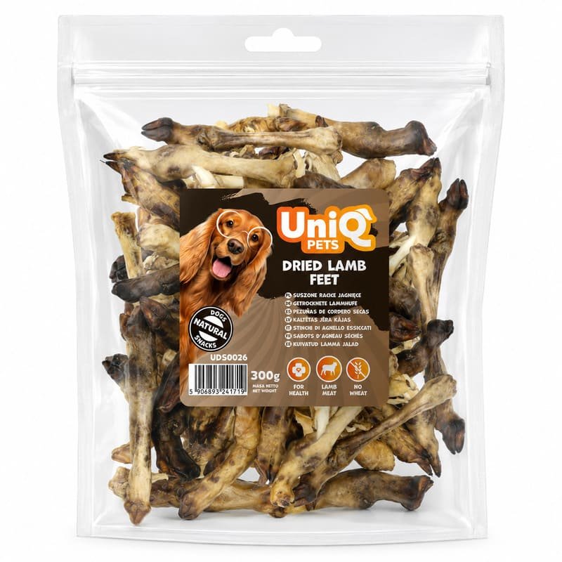 UniQ Pets Goat Feet kaltētas kazas kājiņas suņiem 300 g