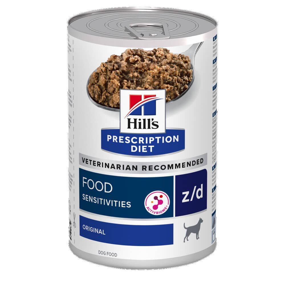 Hill’s Prescription Diet Z/D Food Sensitivities veterinārie konservi suņiem alerģijām 370 g