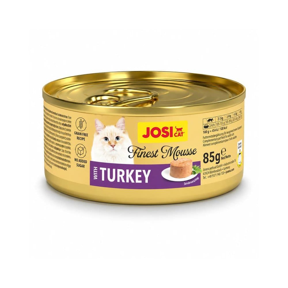 Josera JosiCat Finest Mousse Turkey konservi kaķiem ar tītaru 85 g