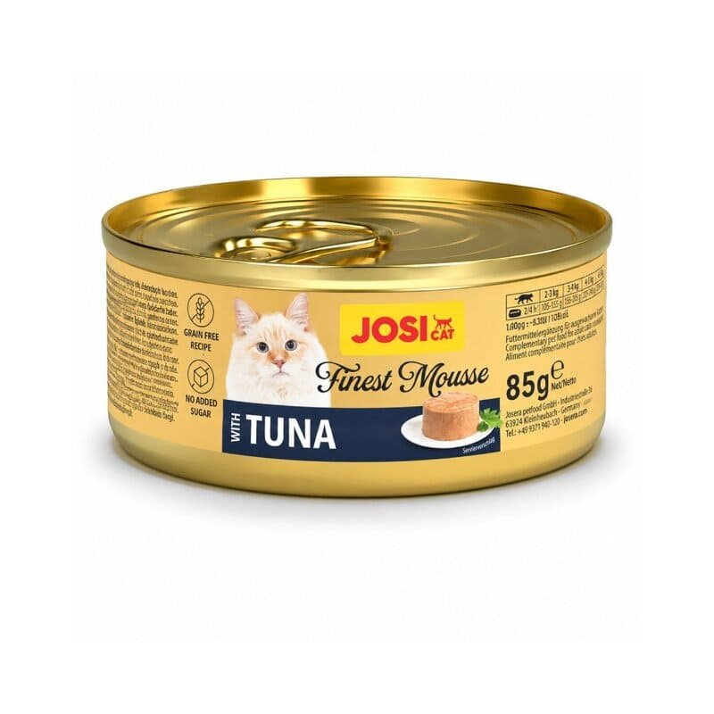 Josera JosiCat Finest Mousse Tuna konservi kaķiem ar tunci 85 g