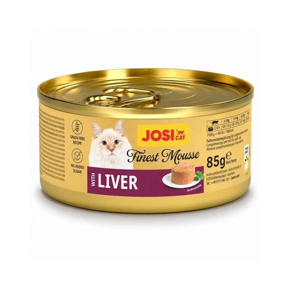 Josera JosiCat Finest Mousse Liver konservi kaķiem ar aknām 85 g