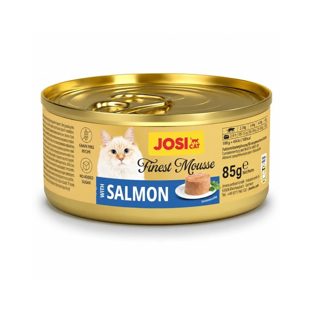 Josera JosiCat Finest Mousse Salmon konservi kaķiem ar lasi 85 g