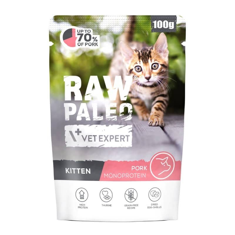 Raw Paleo Kitten Pork konservi kaķēniem ar cūkgaļu 100 g