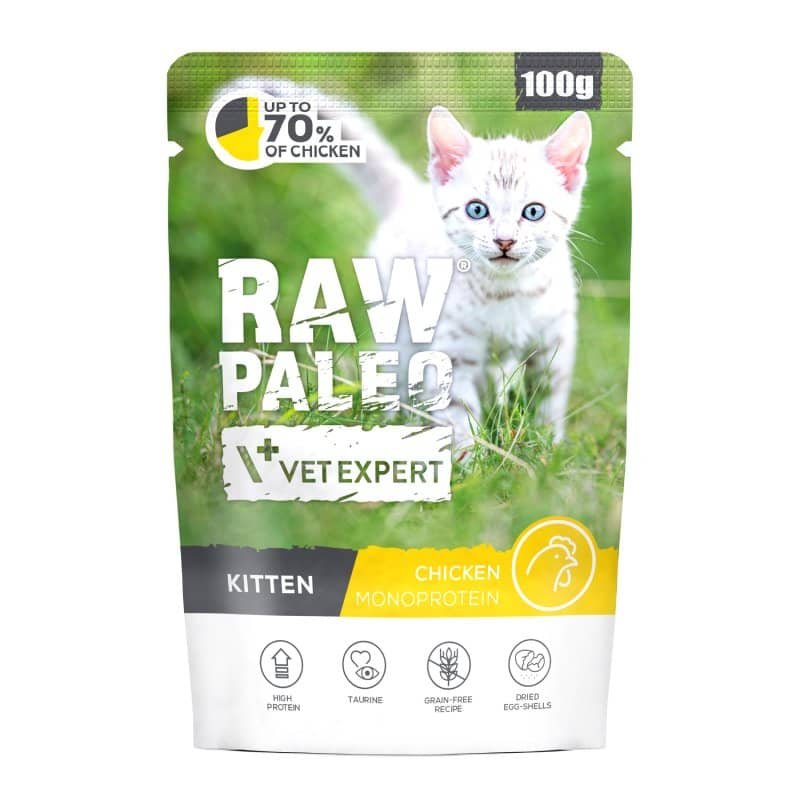 Raw Paleo Kitten Chicken konservi kaķēniem ar vistu 100 g