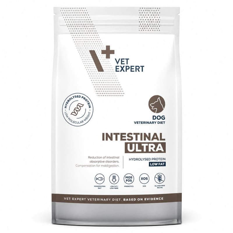 VetExpert VD Intestinal Ultra Low Fat veterinārā suņu barība gremošanai 8 kg