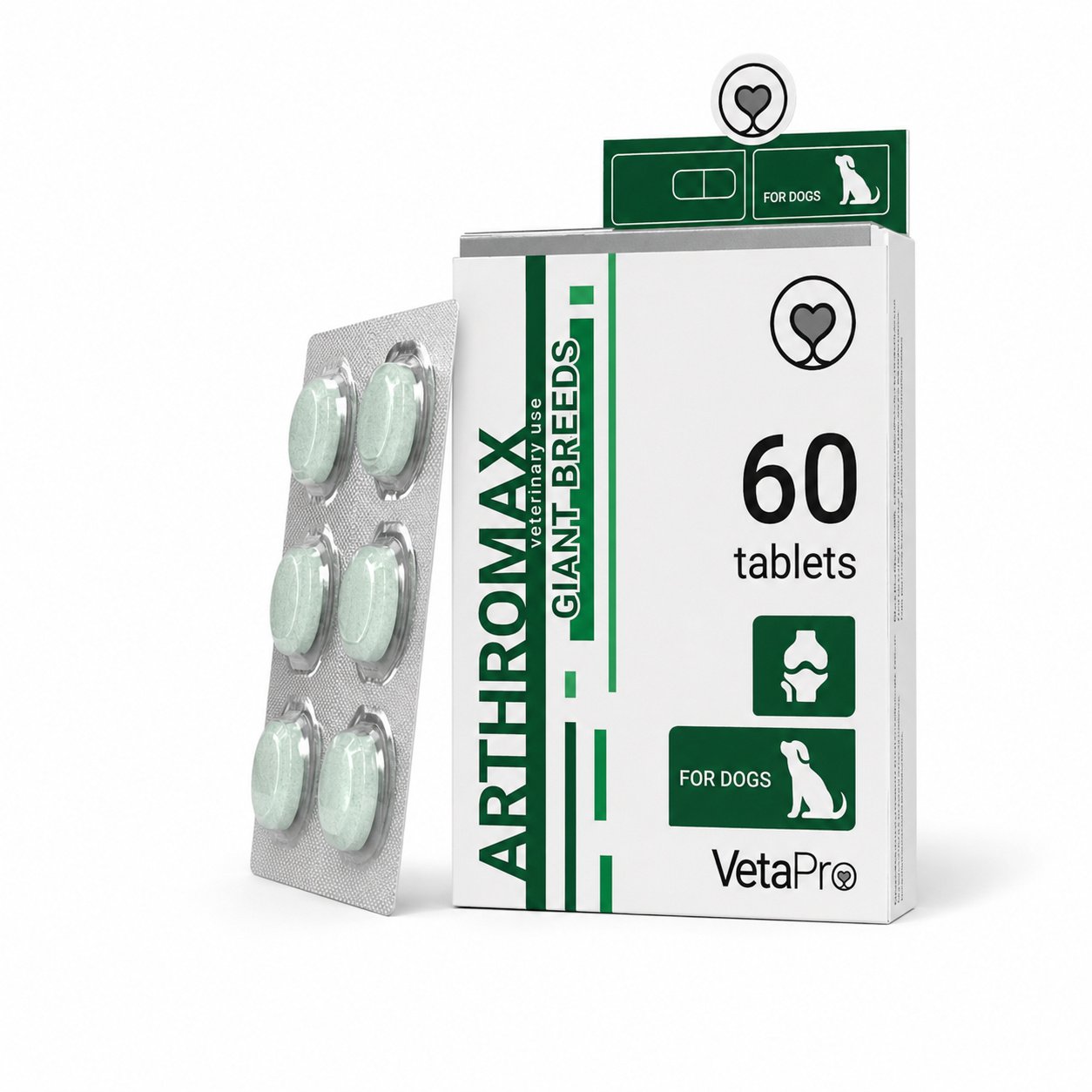 VetaPro Arthromax Giant tabletes locītavām gigantisko šķirņu suņiem N60