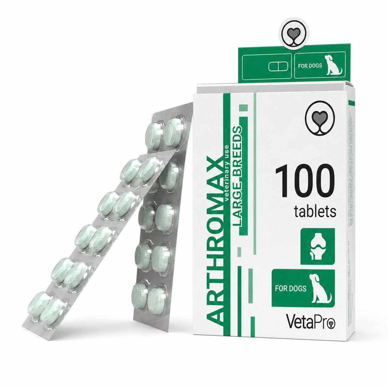 VetaPro Arthromax Large tabletes locītavām lielo šķirņu suņiem N100