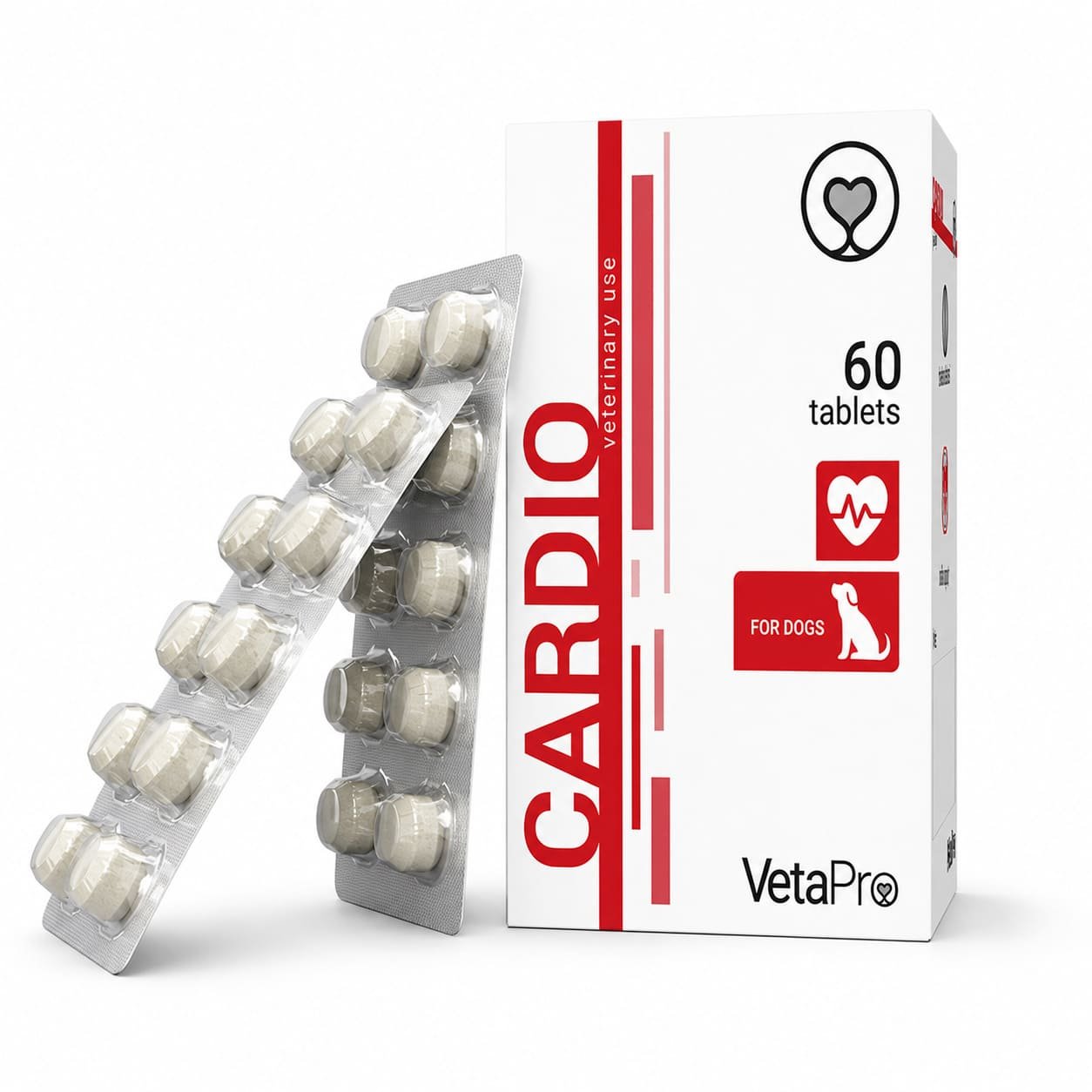 VetaPro Cardio Dog tabletes sirdij suņiem N60
