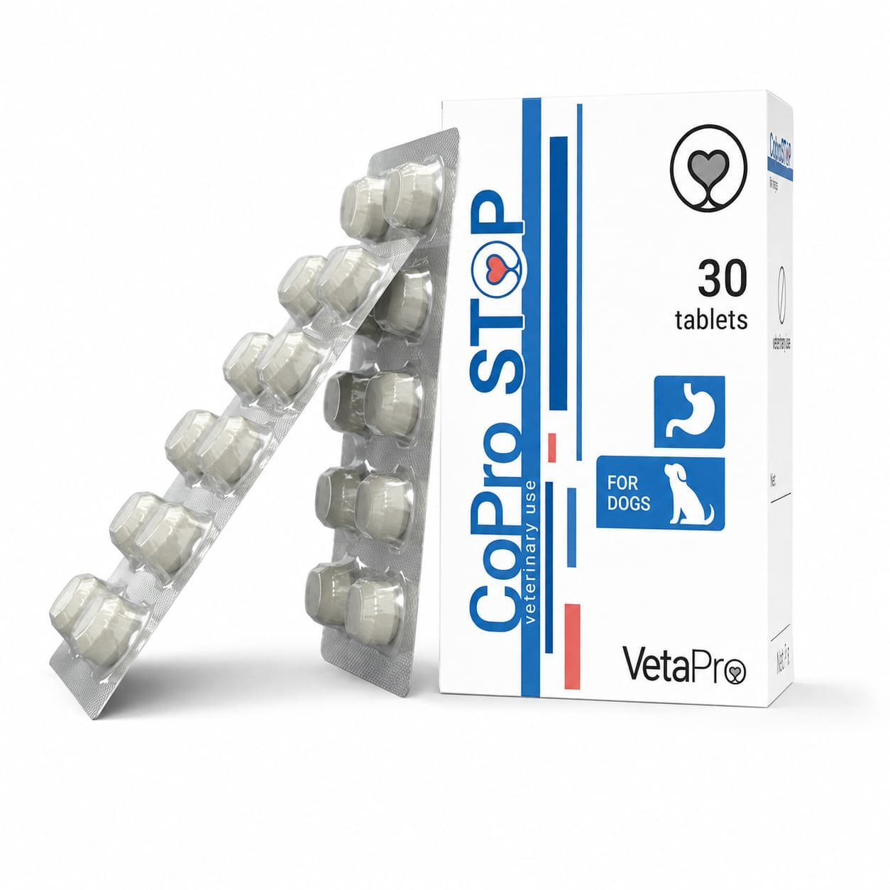 VetaPro Copro Stop tabletes pret koprofāgiju suņiem N30