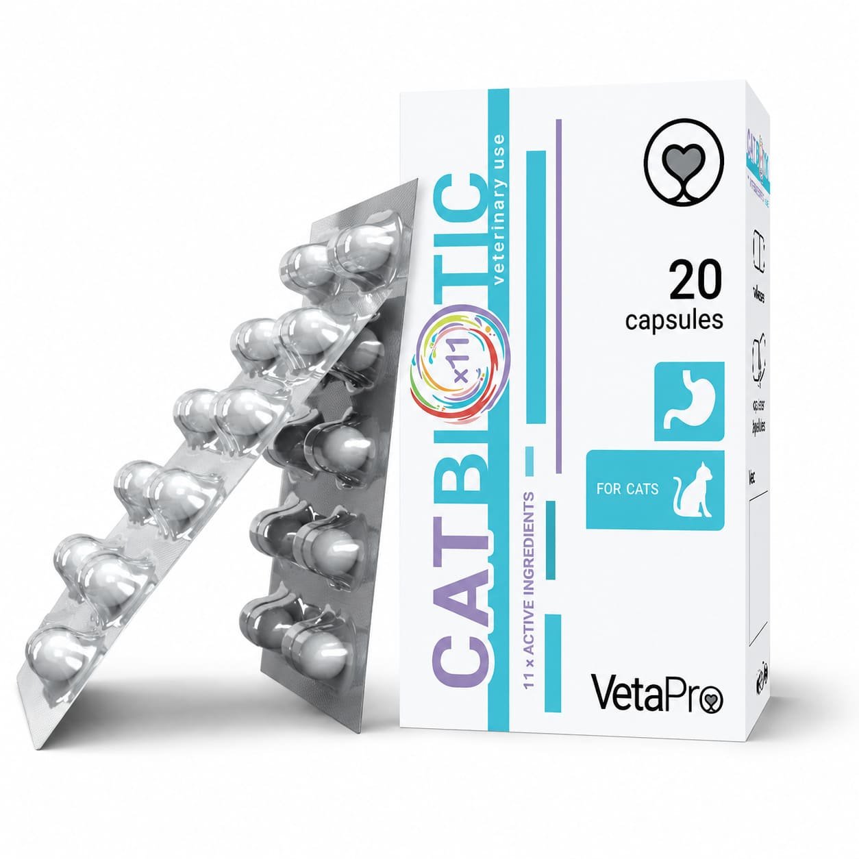 VetaPro Catbiotic probiotikas gremošanai kaķiem N20