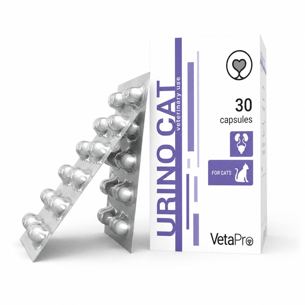 VetaPro Urino Cat kapsulas urīnceļiem kaķiem N30
