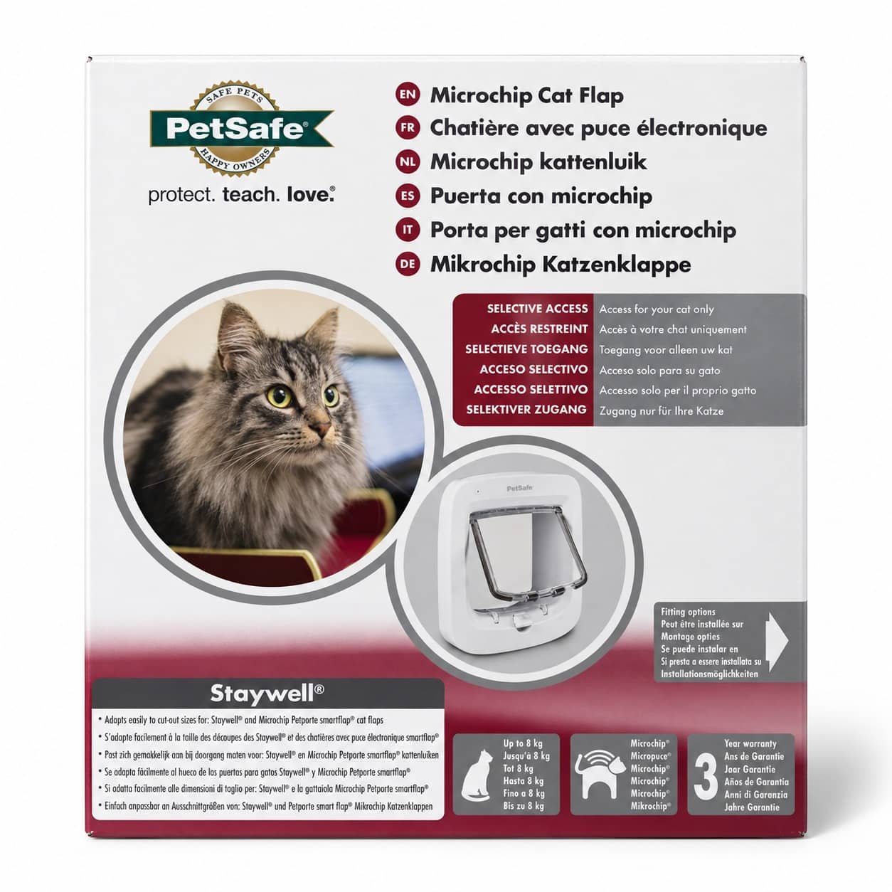 PetSafe Microchip Cat Door kaķu durvis ar mikročipu baltas