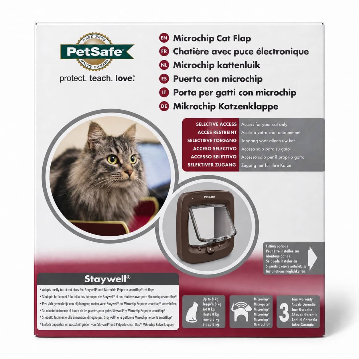 PetSafe Microchip Cat Door kaķu durvis ar mikročipu brūnas