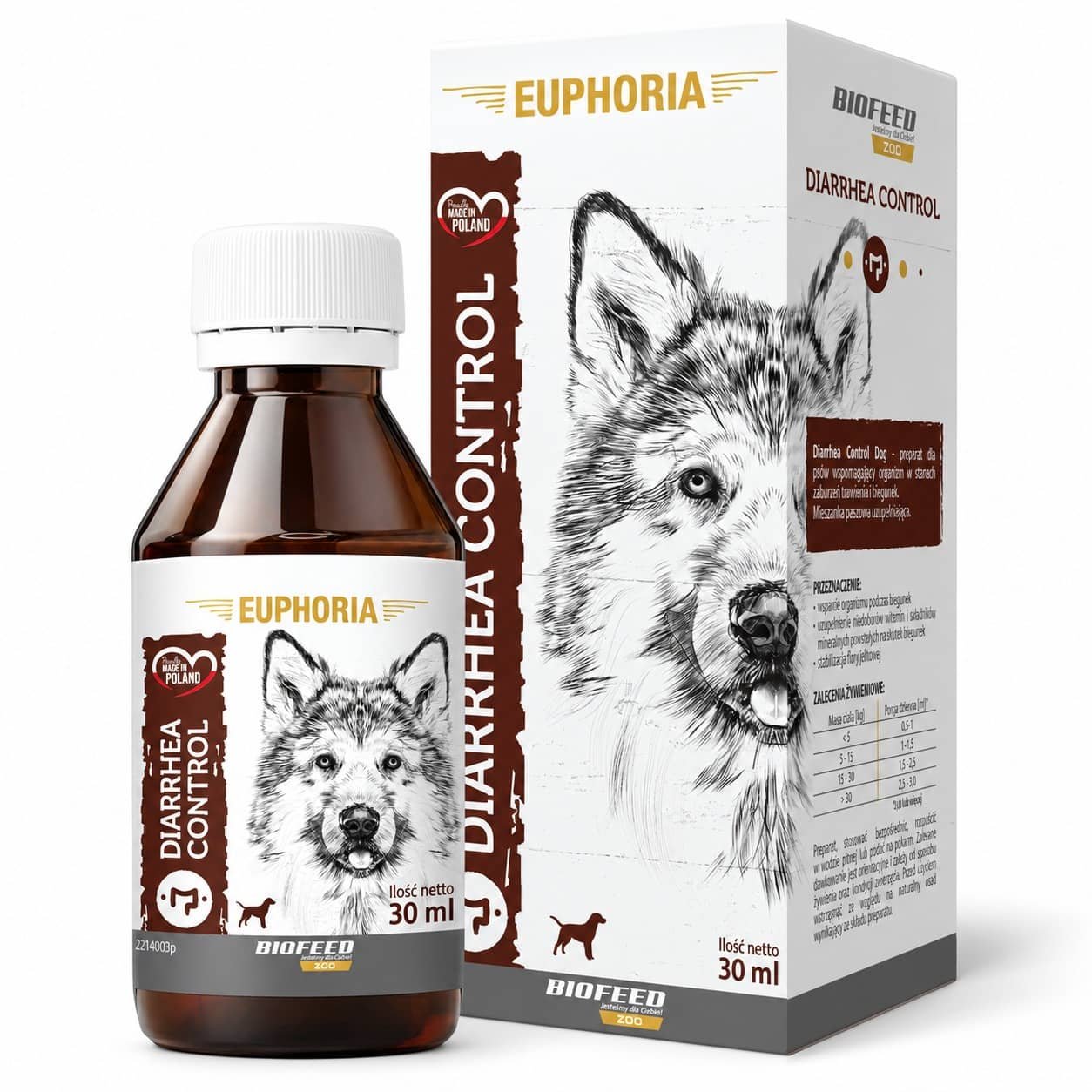 EUPHORIA Diarrhea Control sīrups pret caureju suņiem 30 ml