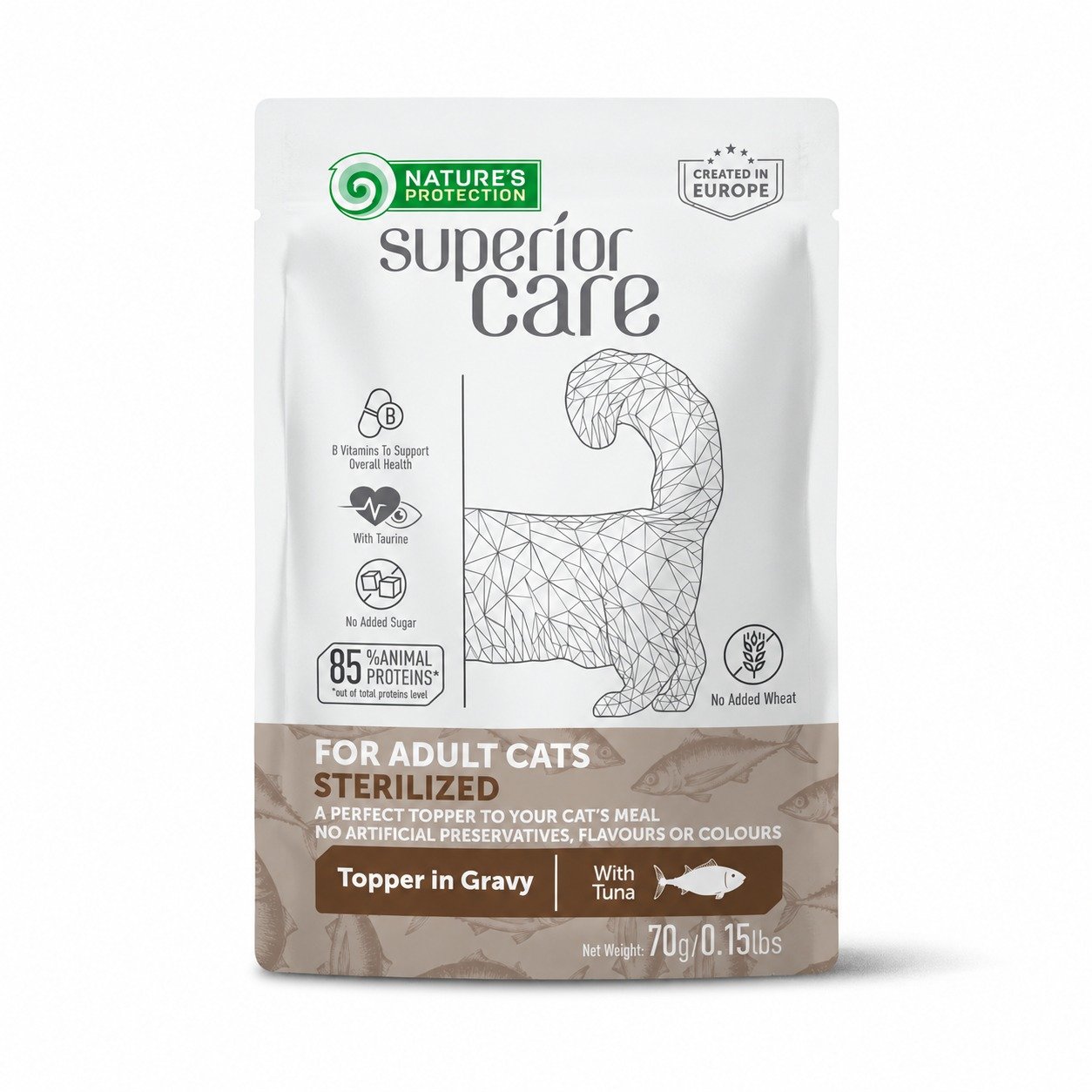 Nature's Protection Superior Care  Topper Sterilised konservi kaķiem ar tunci 70 g