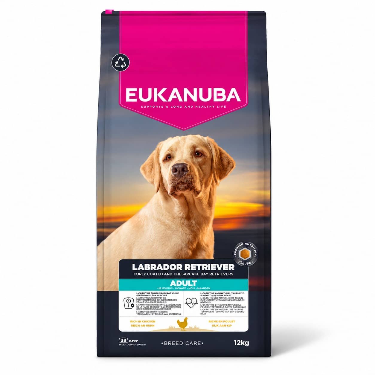 Eukanuba Breed Care Labrador Retriever barība labradoriem ar vistu 12 kg