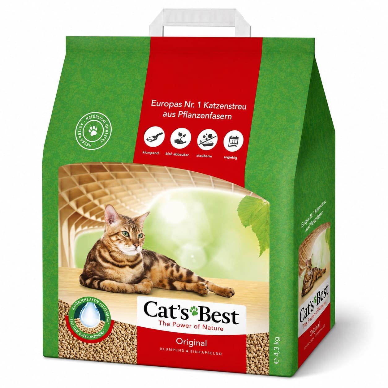 Cats Best Oko Plus koka pakaiši kaķiem 4.3 kg 10 L