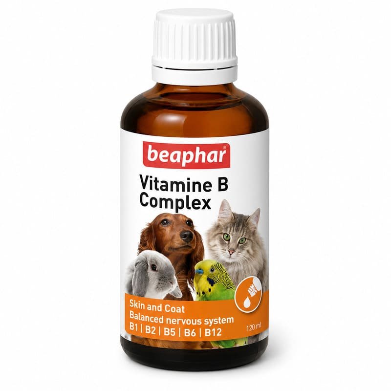 Beaphar Vitamin B Complex B grupas vitamīni suņiem un kaķiem 50 ml
