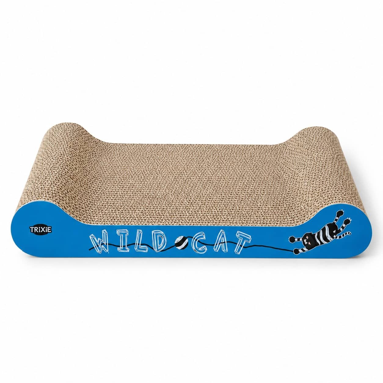 Trixie Wild Cat horizontāls kartona nagu asināmais kaķiem, zils, 41 × 7 × 24 cm